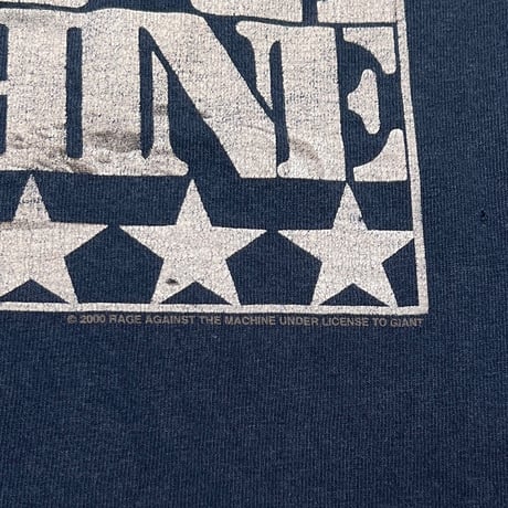 RAGE AGAINST THE MACHINE 2000 TEXT LOGO NAVY GIANT FITS LARGE 0693