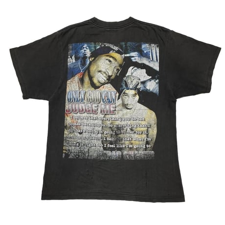 2PAC RAP TEE ONLY GOD CAN JUDGE ME LARGE 7456