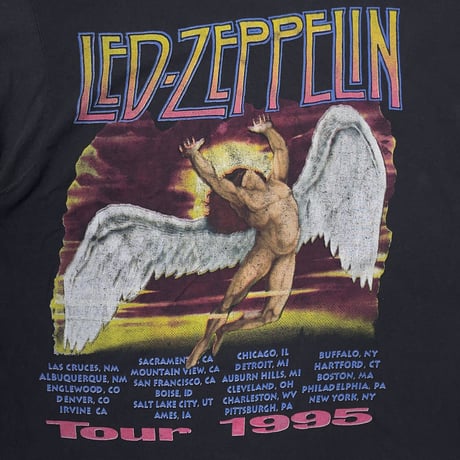 LED ZEPPELIN JIMMY PAGE & ROBERT PLANT WORLD TOUR 1995 FITS XL 5589