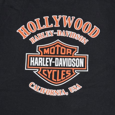 HARLEY DAVIDSON 2002 FLAME SKULL SLEEVES HOLLYWOOD CALIFORNIA USA LS XL 7919