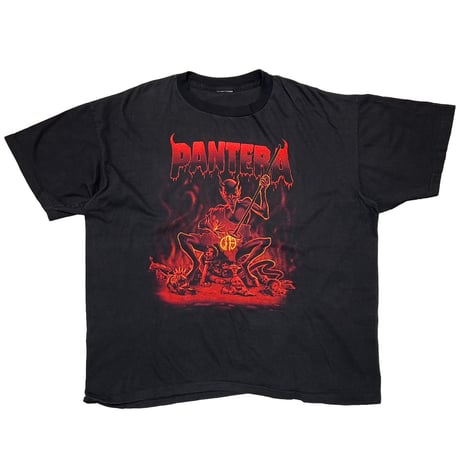 西*8様 激レア‼️90s pantera マリファナ スカル パスヘッド バン 90's METALLICA Pushead Flaming Skull Sun T-SHIRT Made in USA