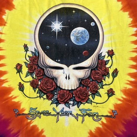 GRATEFUL DEAD 1992 TIE DYE LIQUID BLUE XL 0935