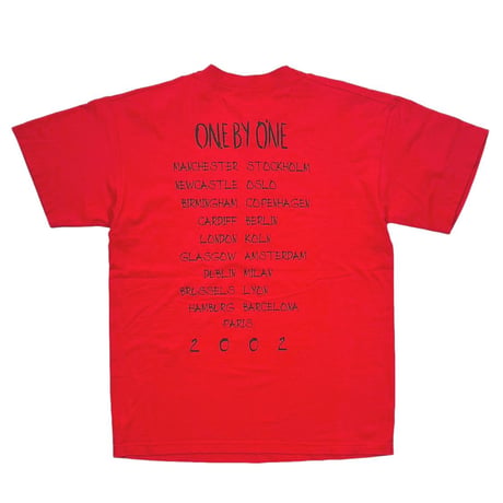 FOO FIGHTERS 2002 ONE BY ONE RED FRUIT OF THE LOOM MEDIUM 1234