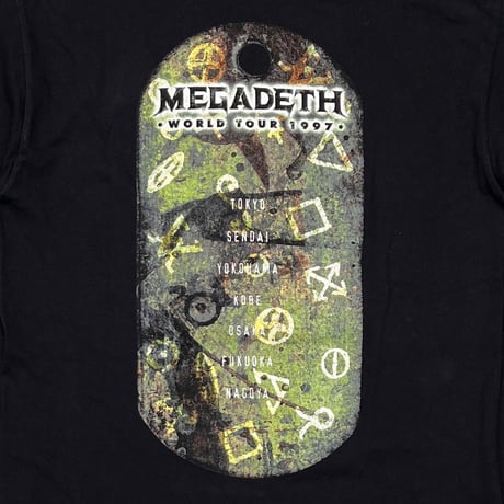 MEGADETH 1997 CRYPTIC WRITINGS WORLD TOUR LS giant MEDIUM 7728