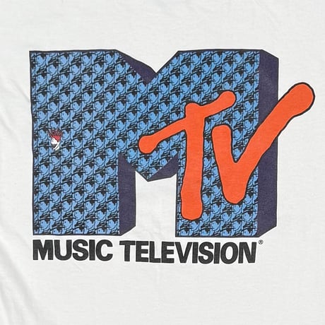 MTV MUSIC TELEVISION WHITE FRUIT OF THE LOOM LARGE 7697