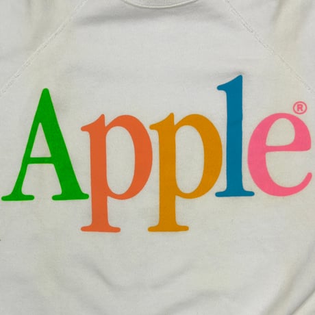 Apple COLOR TEXT LOGO CREWNECK SWEATSHIRT WHITE HANES XL 2978