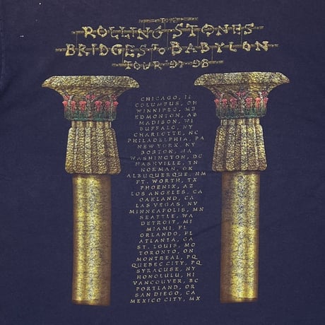 THE ROLLING STONES BRIGDE TO BABYLON GOLD TONGUE FADED ANVIL XL 3602