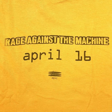 RAGE AGAINST THE MACHINE EVIL EMPIRE APRIL 16 EPIC YELLOW HANES XL 1861