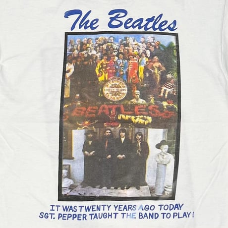 THE BEATLES THE WORLDS GREATEST ROCK AND ROLL BAND BOOTLEG WHITE Q-TEES LARGE 4260
