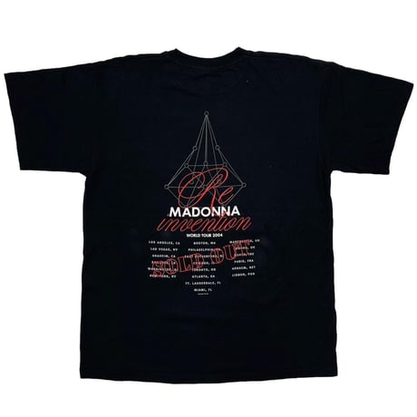 MADONNA RE INVENTION WORLD TOUR 2004 BLACK FRUIT OF THE LOOM LARGE 3831