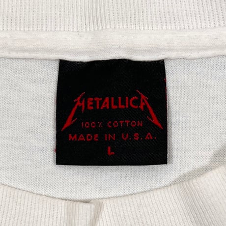 METALLICA STAGE SET 1991-1992 WHITE METALLICA TAG LARGE 1284