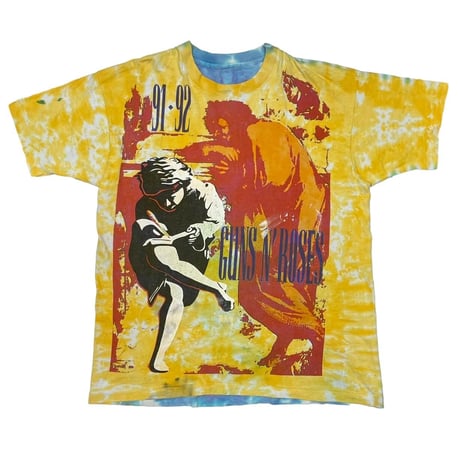 GUNS N' ROSES 1991  ILLUSION TOUR TIE DYE FITS XL 8777