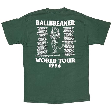 AD/DC BALLBREAKER WORLD TOUR 1996 GREEN FITS LARGE 0604