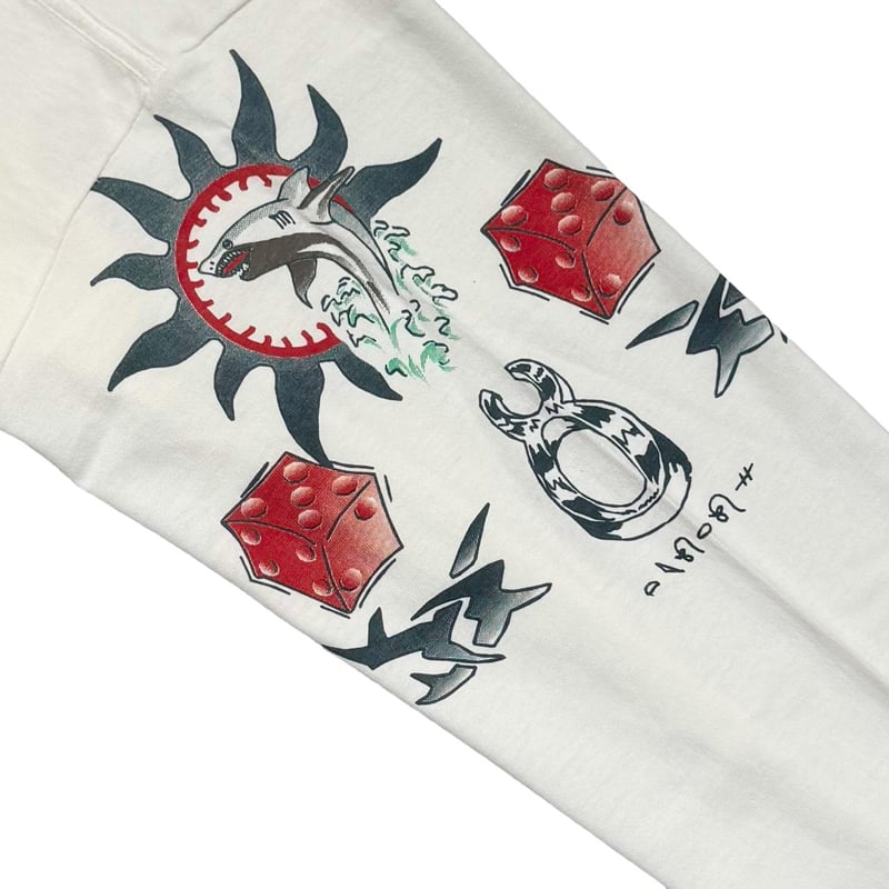 DENNIS RODMAN TATTOO LS WHITE XL 0468 | greatLA