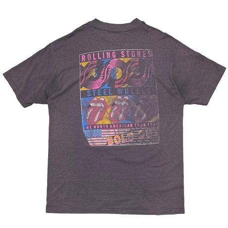 ROLLING STONES STEEL WHEELS 1989 NORTH AMERICAN TOUR LIP & TONGUE Hanes XL 6323