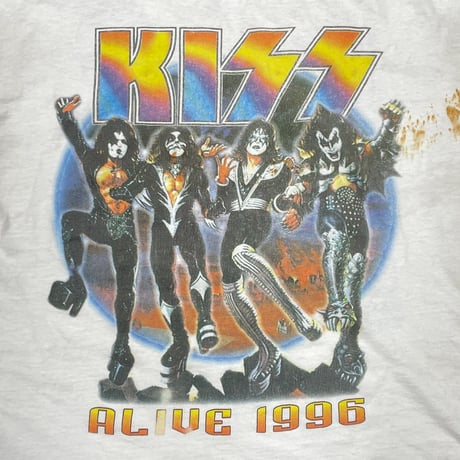 KISS ALIVE 1996 TOUR WHITE FRUIT OF THE LOOM XL 0941