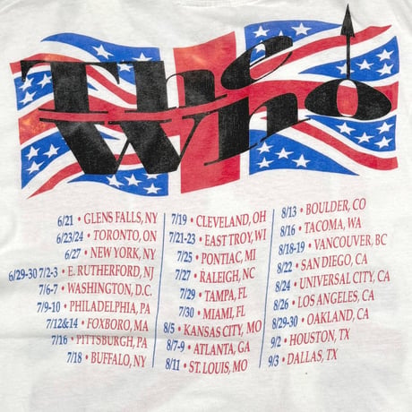 THE WHO The Kids Are Alright Tour 1989 WHITE Hanes LARGE 6560