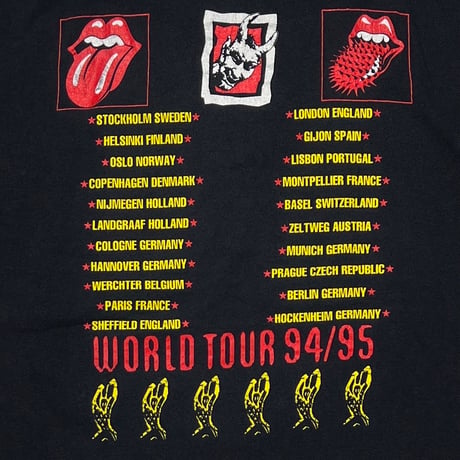 ROLLING STONES VOODOO LOUNGE WORLD TOUR 94/95 SCREEN STARS XL 8721