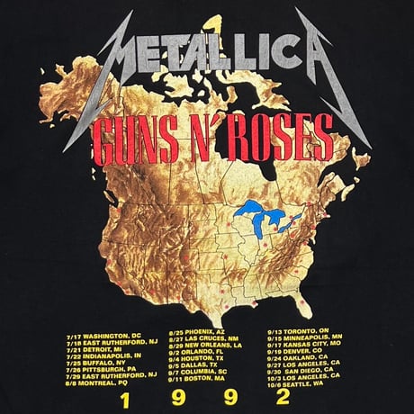 METALLICA x GUNS N' ROSES TOUR 1992 BROCKUM LARGE 6561