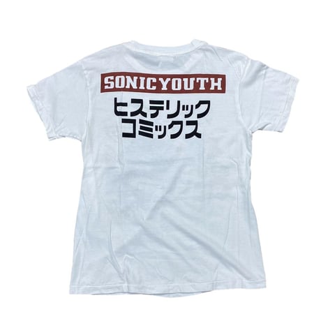 SONIC YOUTH HYSTERIC COMICS TEE WHITE HANES MEDIUM 7007