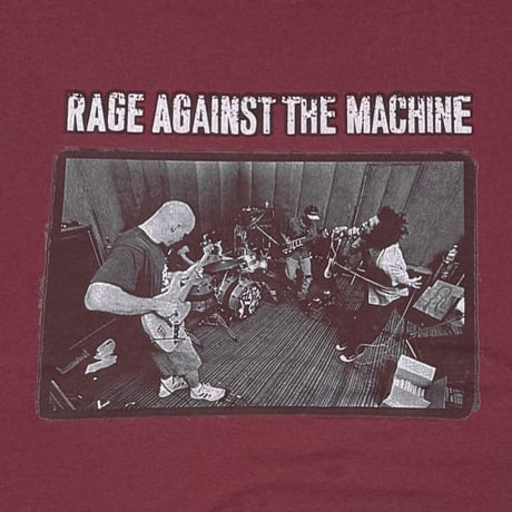 RAGE AGAINST THE MACHINE 1997 NORTH AMERICAN TOUR MEMBER PORTRAIT BURGUNDY GIANT XL 9987