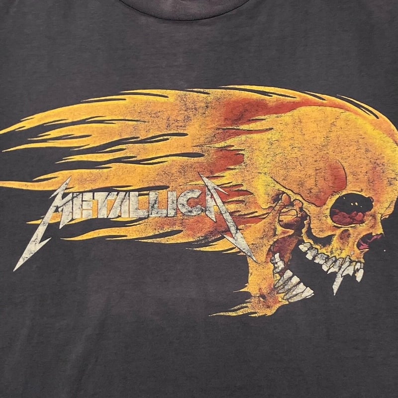 METALLICA PUSHEAD SIDE FLAME SKULL SOF TEE LARG METALLICA PUSHEAD SIDE FLAME SKULL SOF TEE LARG