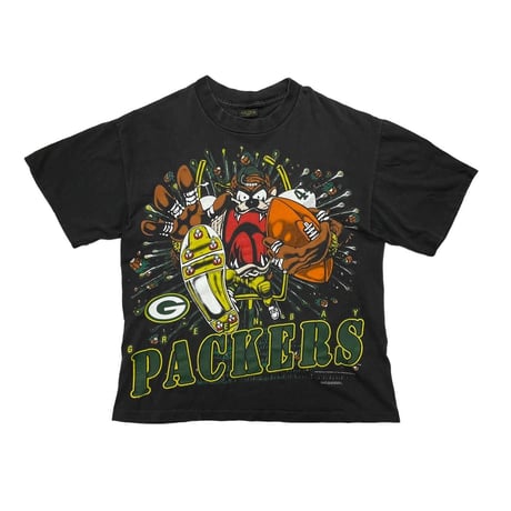 LOONEY TUNES TAZMANIAN DEVIL TEE GREENBAY PACKERS 1993 CHANGES LARGE 07317