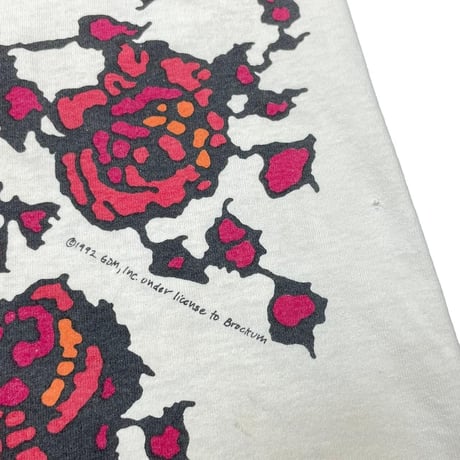 GRATEFUL DEAD 1992 ROSE SKULL OVP WHITE LIQUID BLUE XL 8150