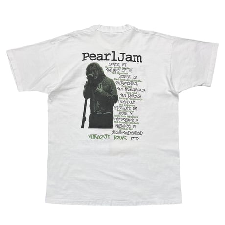 PEARL JAM VITALOGY TOUR 1995 WHITE FRUIT OF THE LOOM XL 2499