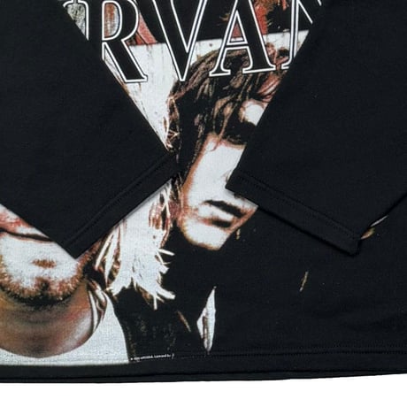NIRVANA FRONT MEMBER BACK SMILE BOOTLEG SWEAT HOODIE XL 6563