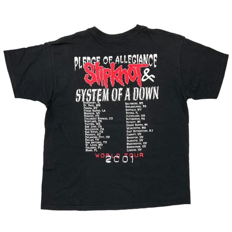 Slipknot 2001 IOWA WORLD TOUR & SYSTEM OF A DOWN FITS XL 1742