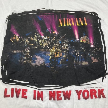 NIRVANA LIVE IN NEW YORK 1995 EURO TAG XL WHITE 28607
