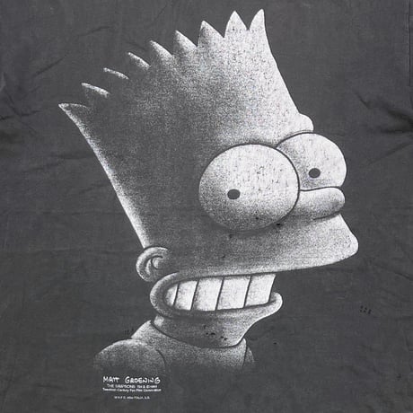 THE SIMPSONS BART MONOCHROME BIG FACE TEE FITS XL 4132