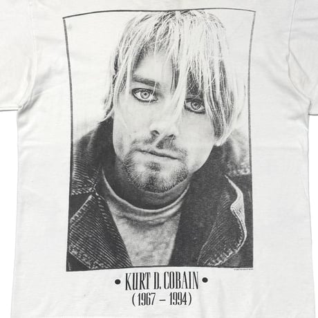 NIRVANA KURT COBAIN MONOCHROME MEMORIAL WHITE GIANT BY TEEJAYS LARGE 4854