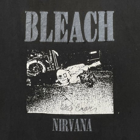 NIRVANA BLEACH BOOTLEG WITH AUTOGRAPH HANES XXL 5851
