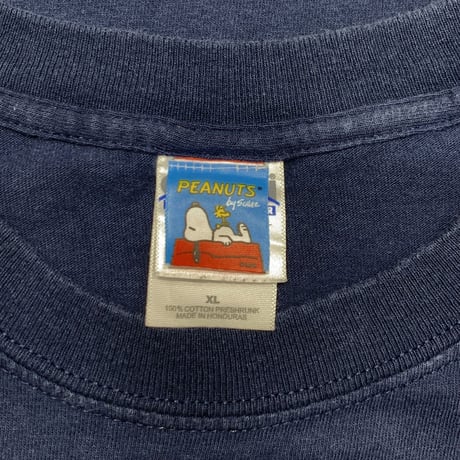PEANUTS SNOOPY & WOODSTOCK CHRISTMAS SANTA TEE NAVY GILDAN XL 3575