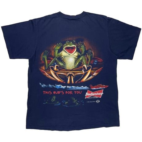 Budweiser FROGS 1996 RIDE THE BOAT THIS BUD'S FOR YOU NAVY CHANGES XL 1600