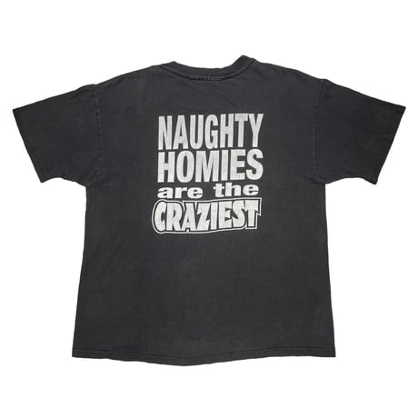 NAUGHTY BY NATURE DOUBLESIDE PRINT HANES XL 6297