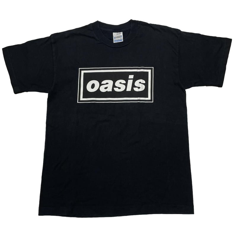 オアシス oasis BOX LOGO SCREEN STARS 90s オアシス oasis BOX LOGO SCREEN STARS ブラック（oasis VINTAGE