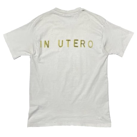 NIRVANA 1993 IN UTERO WHITE GIANT LARGE 5039