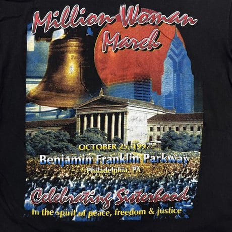 MILLION WOMAN MARCH 1997 BENJAMIN FRANKLIN PARKWAY RAP DESIGN XL 3223