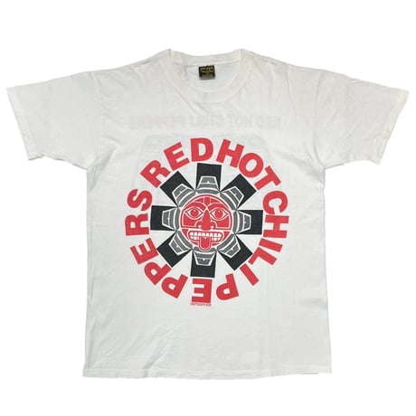 RED HOT CHILI PEPPERS 1991 DOUBLE SIDE Aztec WHITE TOUCH OF GOLD LARGE 5928