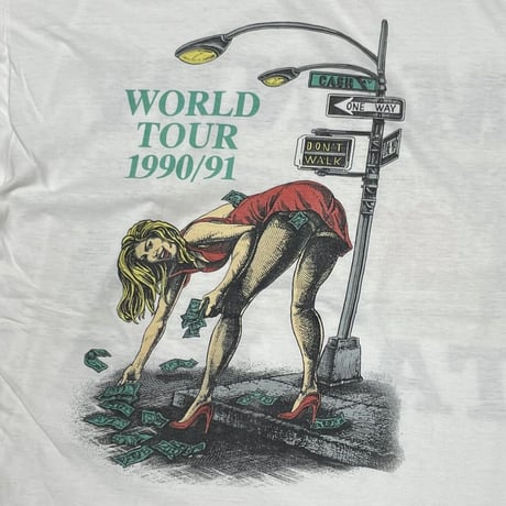 AC/DC MONEY TALKS WPRLD TOUR 1990/91 WHITE FITS LARGE 6241