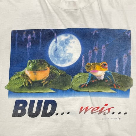 Budweiser 1995 FROG ERERER LS WHITE HANES XL 4228