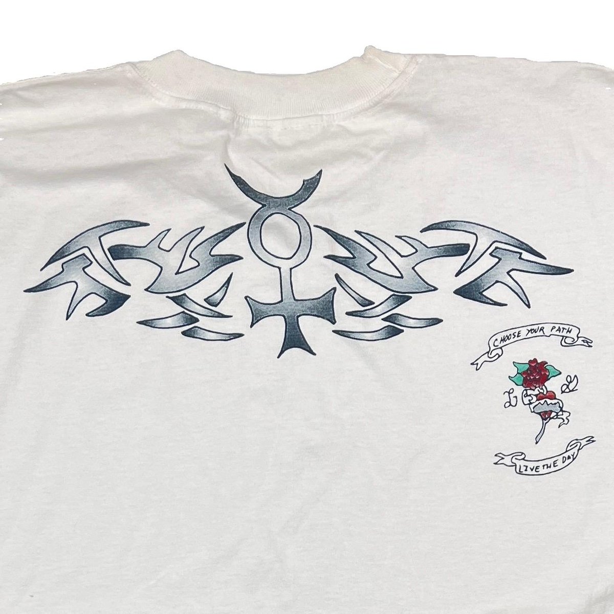 DENNIS RODMAN TATTOO LS WHITE XL 0302 dennis rodman tatoo L/S T-shirt