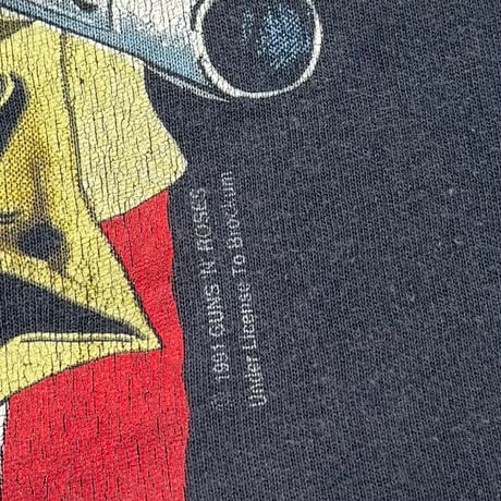 GUNS N' ROSES 1991 SKULL GUN AMERICAN FLAG BROCKUM LARGE 0776