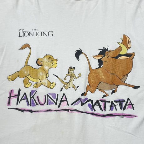 DISNEY VINTAGE THE LION KING HAKUNA MATATA WHITE FITS XL 5586