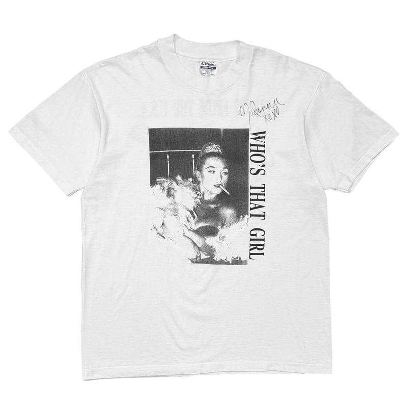 MADONNA WHO'S THAT GIRL SIGNATURE WHITE HANES L