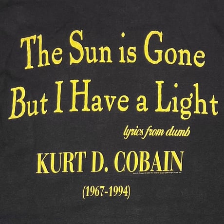 NIRVANA KURT COBAIN THE SUN IS GONE MTV UNPLUGGED PORTRAIT MEMORIAL giant LARGE 2900