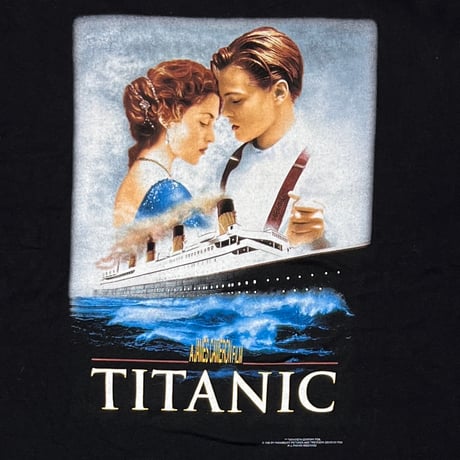 TITANIC 1998 MOVIE PROMO BLACK FITS LARGE 9540